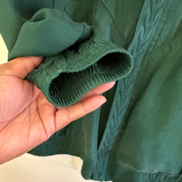 Fuda International Vintage Silk Bomber Jacket Green size M - Picture 5 of 11